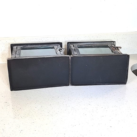 Set of 2 Lanterns. Rustic metal and glass. NEW no tags - Picture 9 of 11